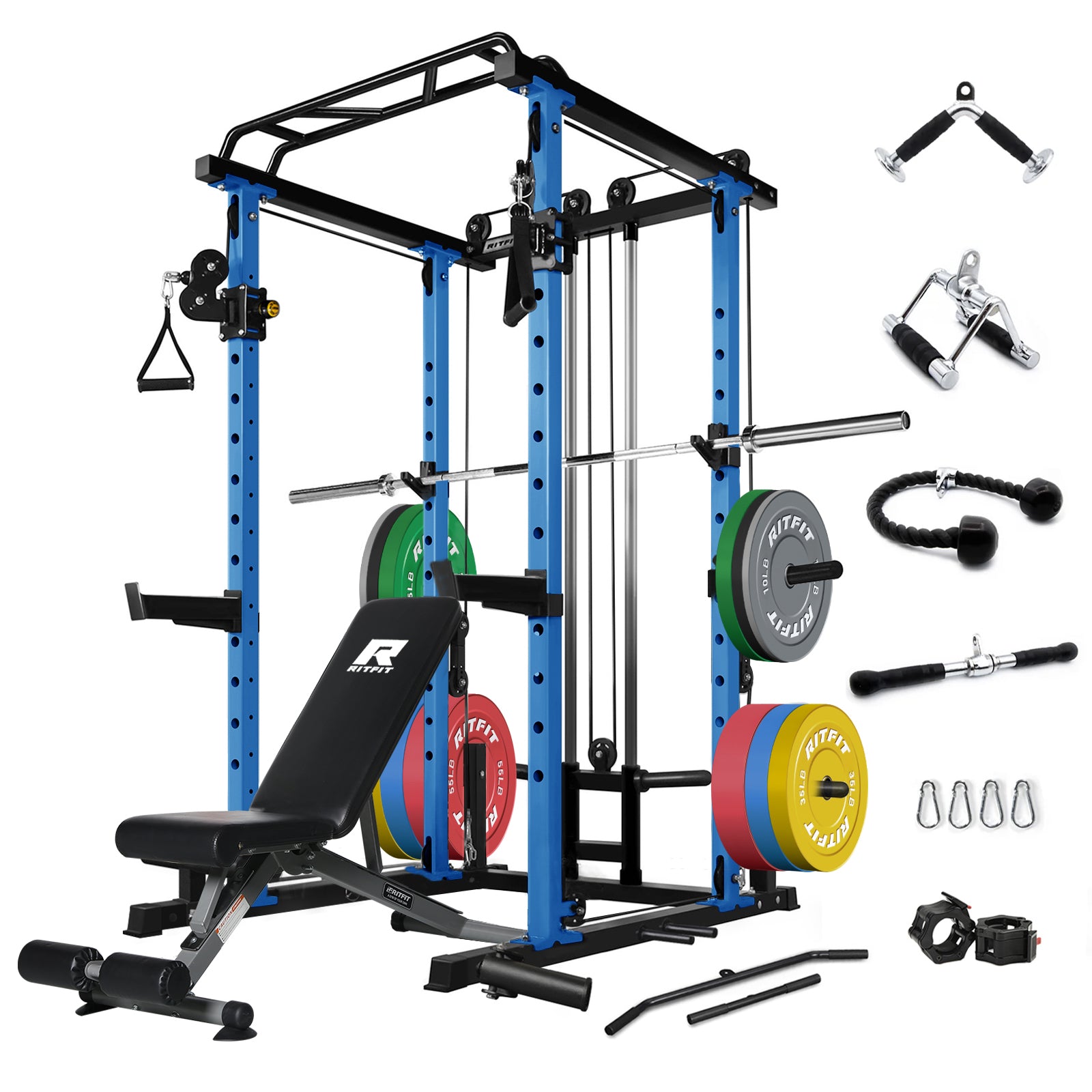 RitFit PPC03 Power Cage Home Gym Package with versatile exercise options