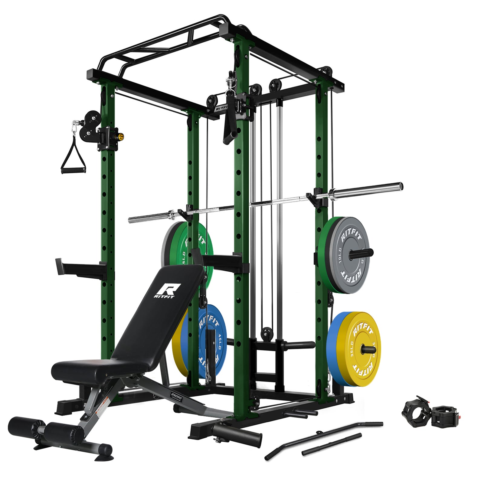 RitFit PPC03 Power Cage Home Gym Package for heavy lifting