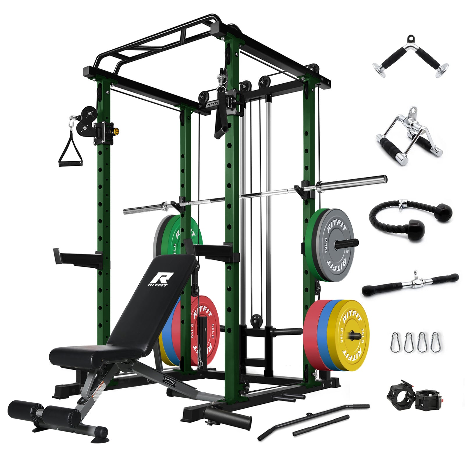 RitFit PPC03 Power Cage Home Gym Package for full-body workouts