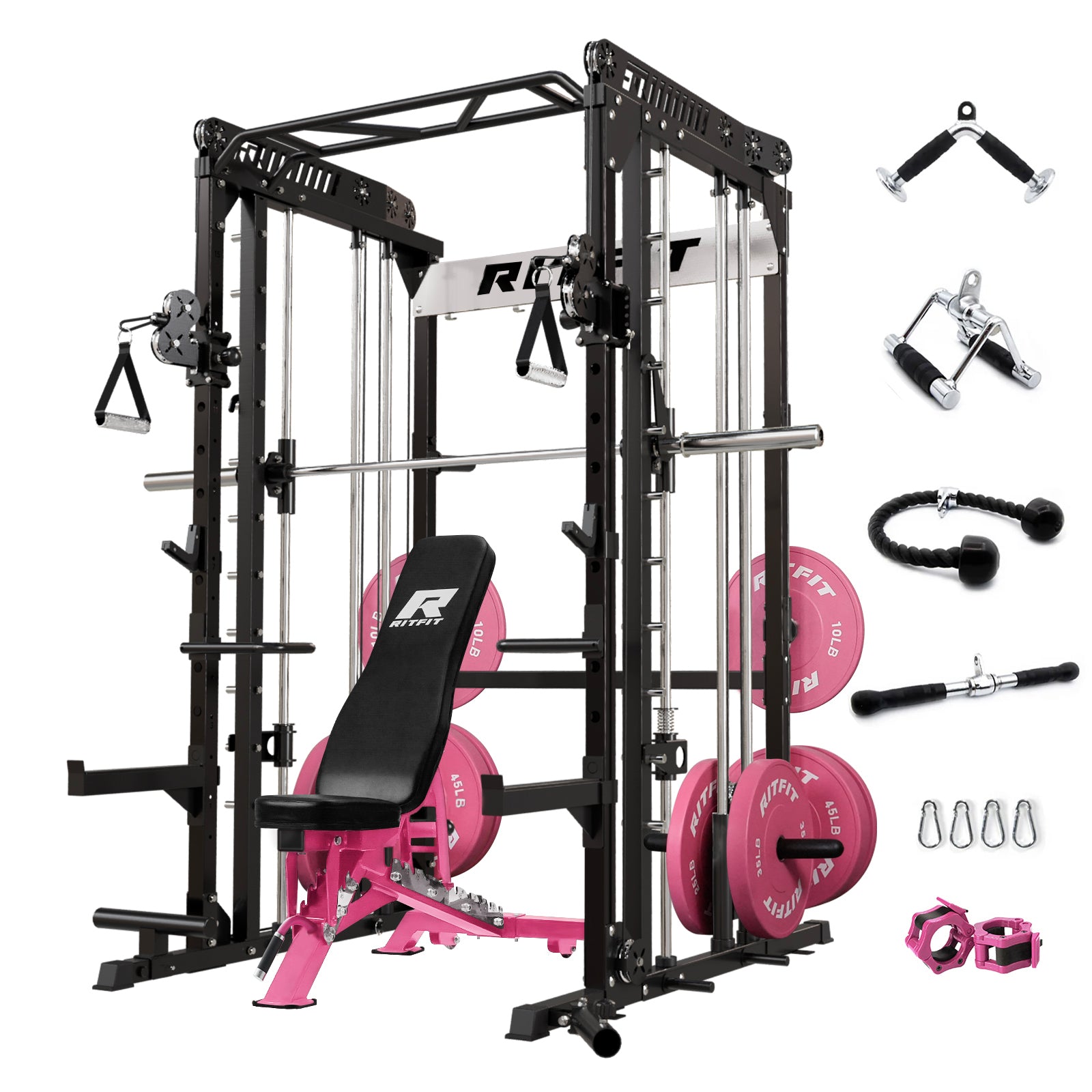 RitFit P6 All-In-One Pink Home Gym Package