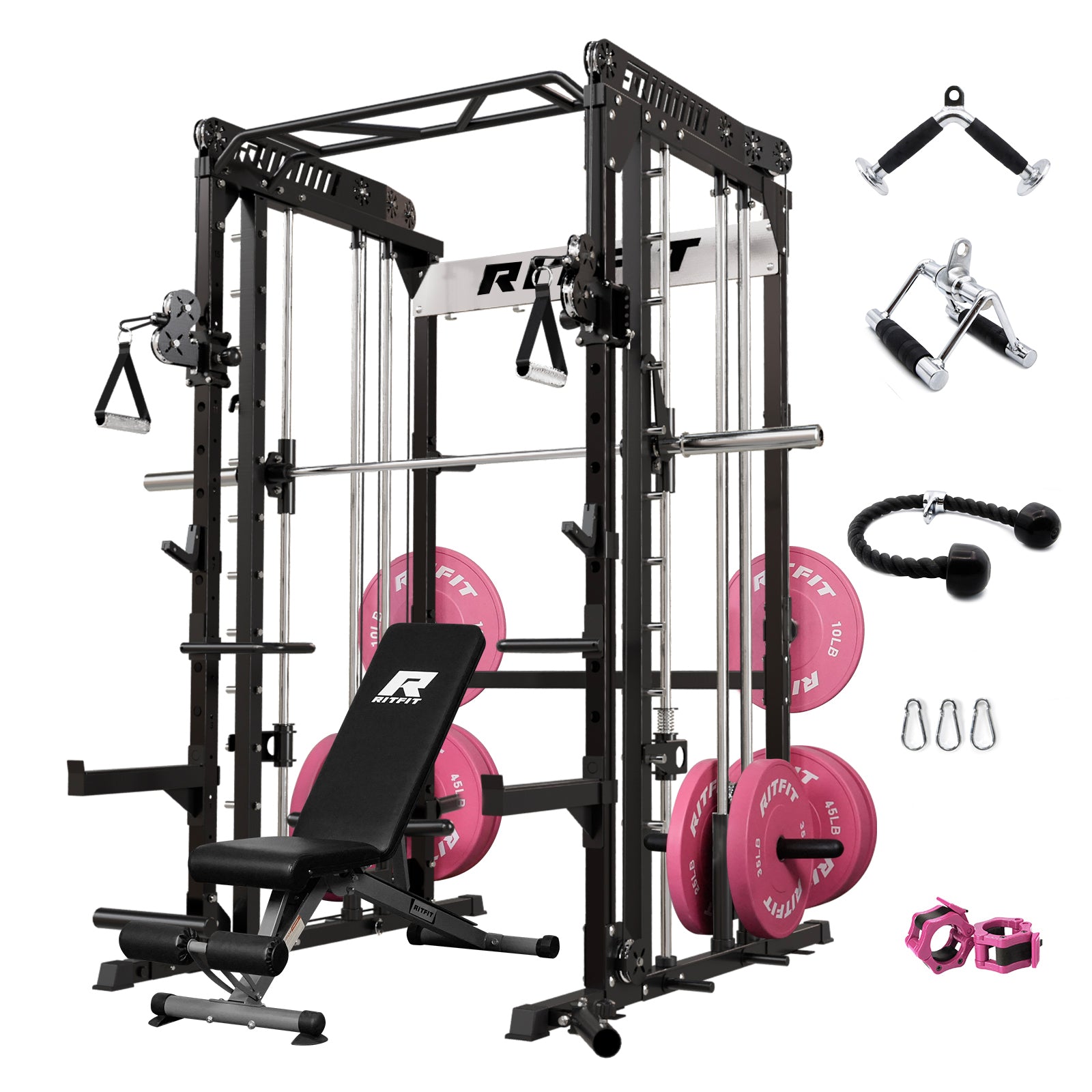 RitFit P6 All-In-One Pink Home Gym Package