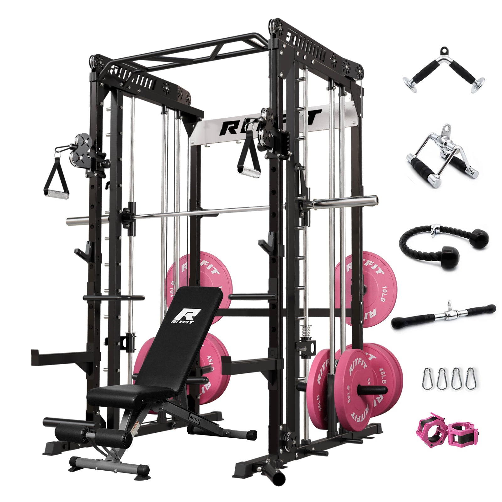 RitFit P6 All-In-One Pink Home Gym Package