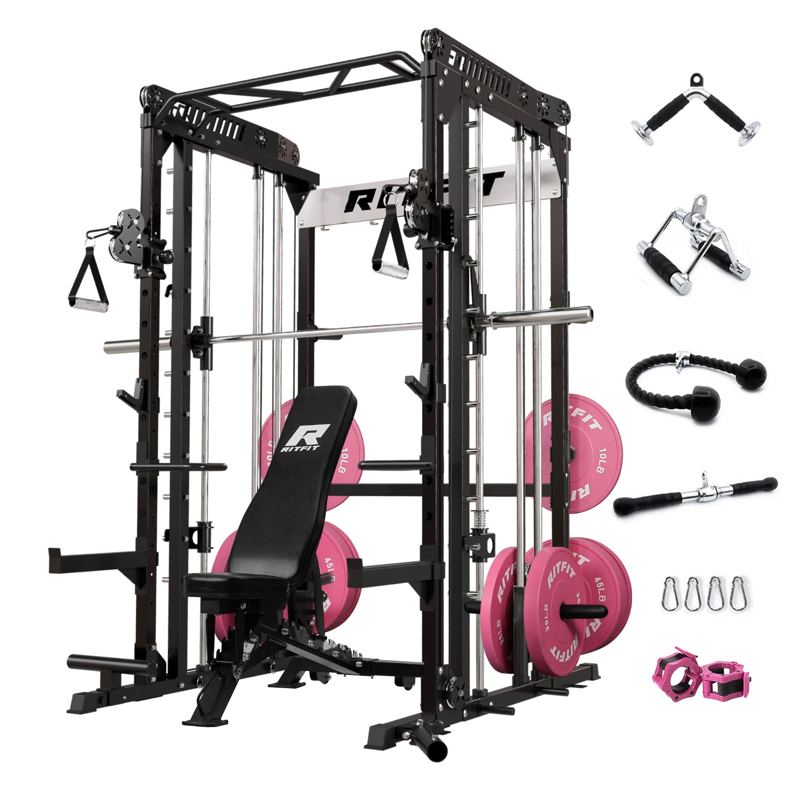 RitFit P6 All-In-One Pink Home Gym Package