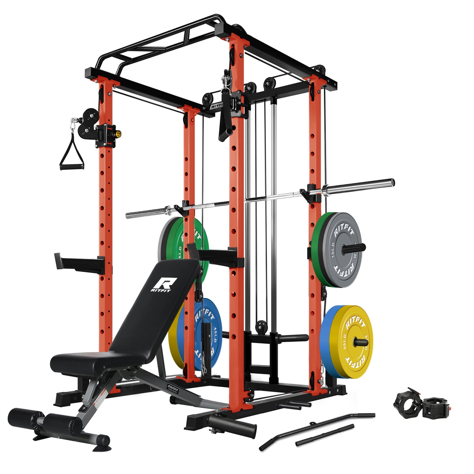 RitFit PPC03 Power Cage Home Gym Package for heavy lifting and strength training