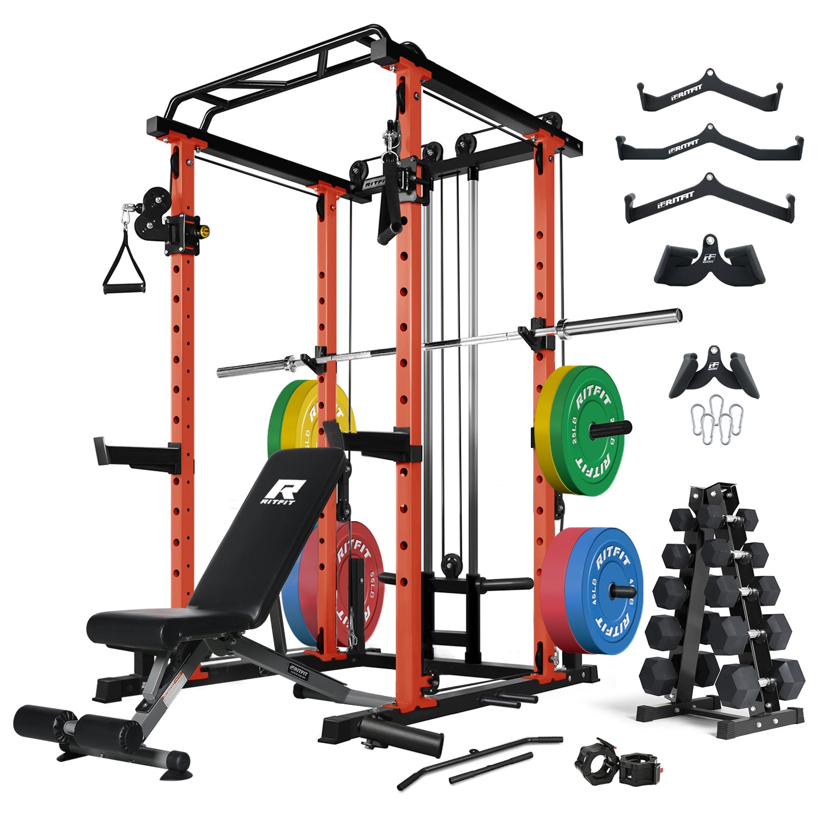 RitFit PPC03 Power Cage Home Gym Package for small home gym spaces