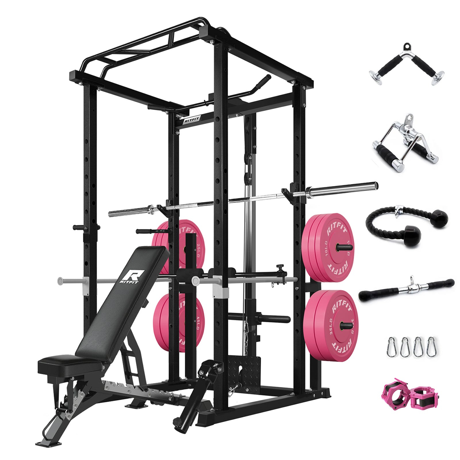 RitFit P6 All-In-One Pink Home Gym Package