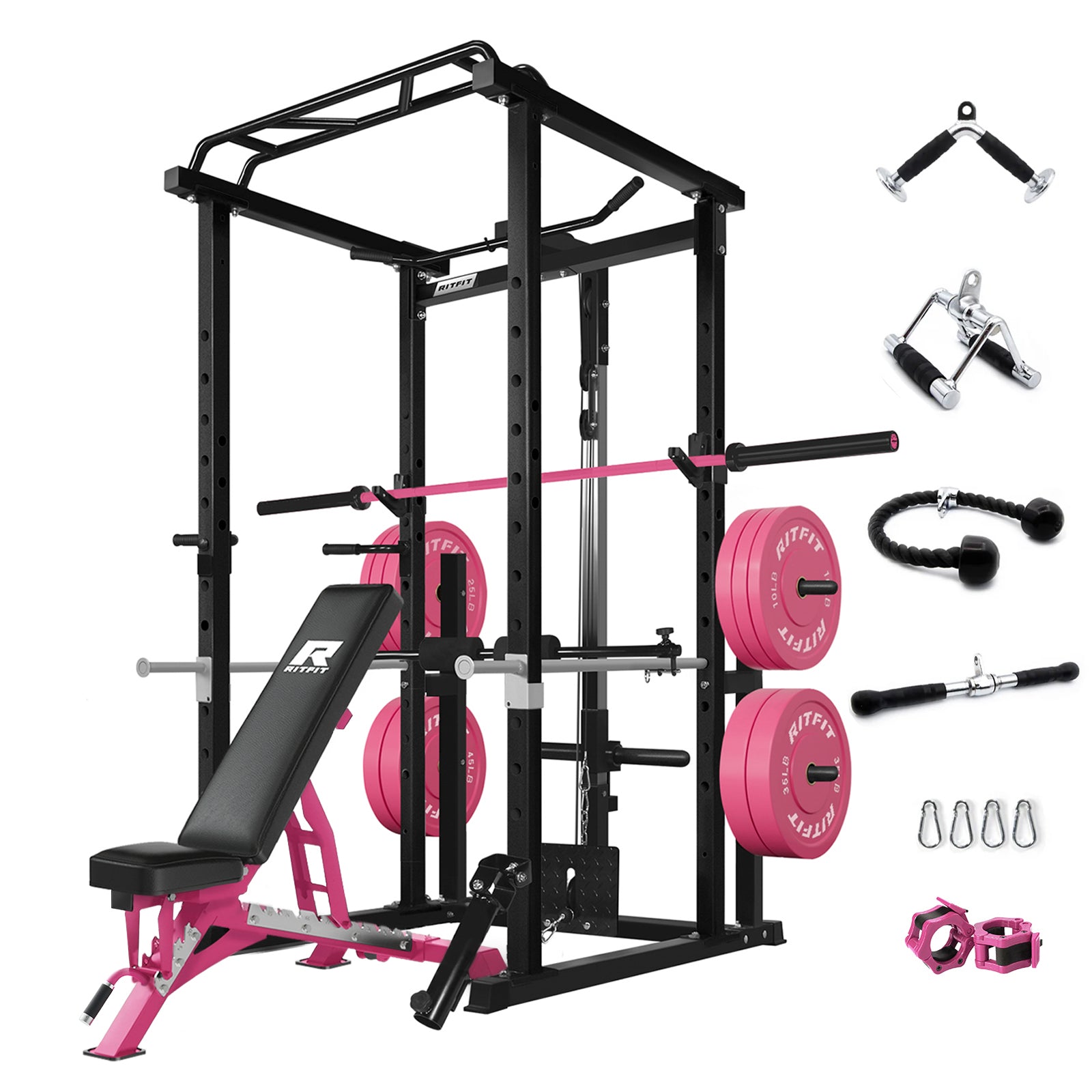 RitFit P6 All-In-One Pink Home Gym Package