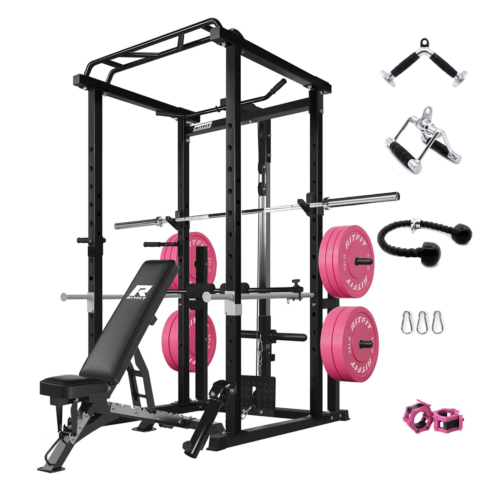 RitFit P6 All-In-One Pink Home Gym Package