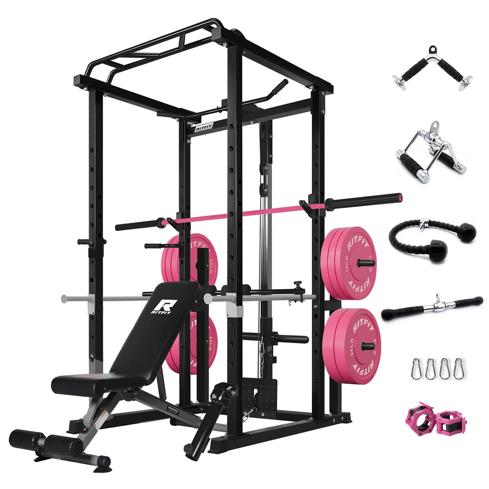 RitFit P6 All-In-One Pink Home Gym Package