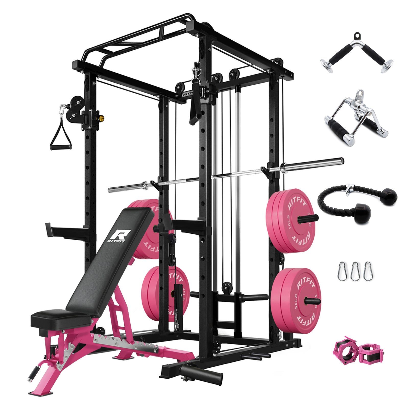 RitFit P6 All-In-One Pink Home Gym Package