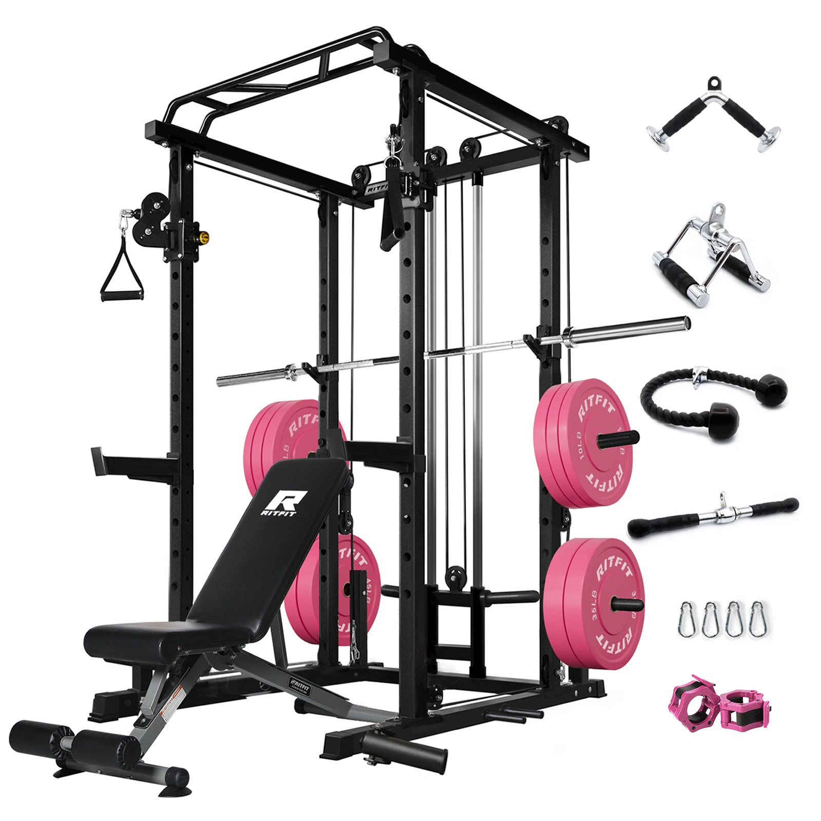 RitFit P6 All-In-One Pink Home Gym Package