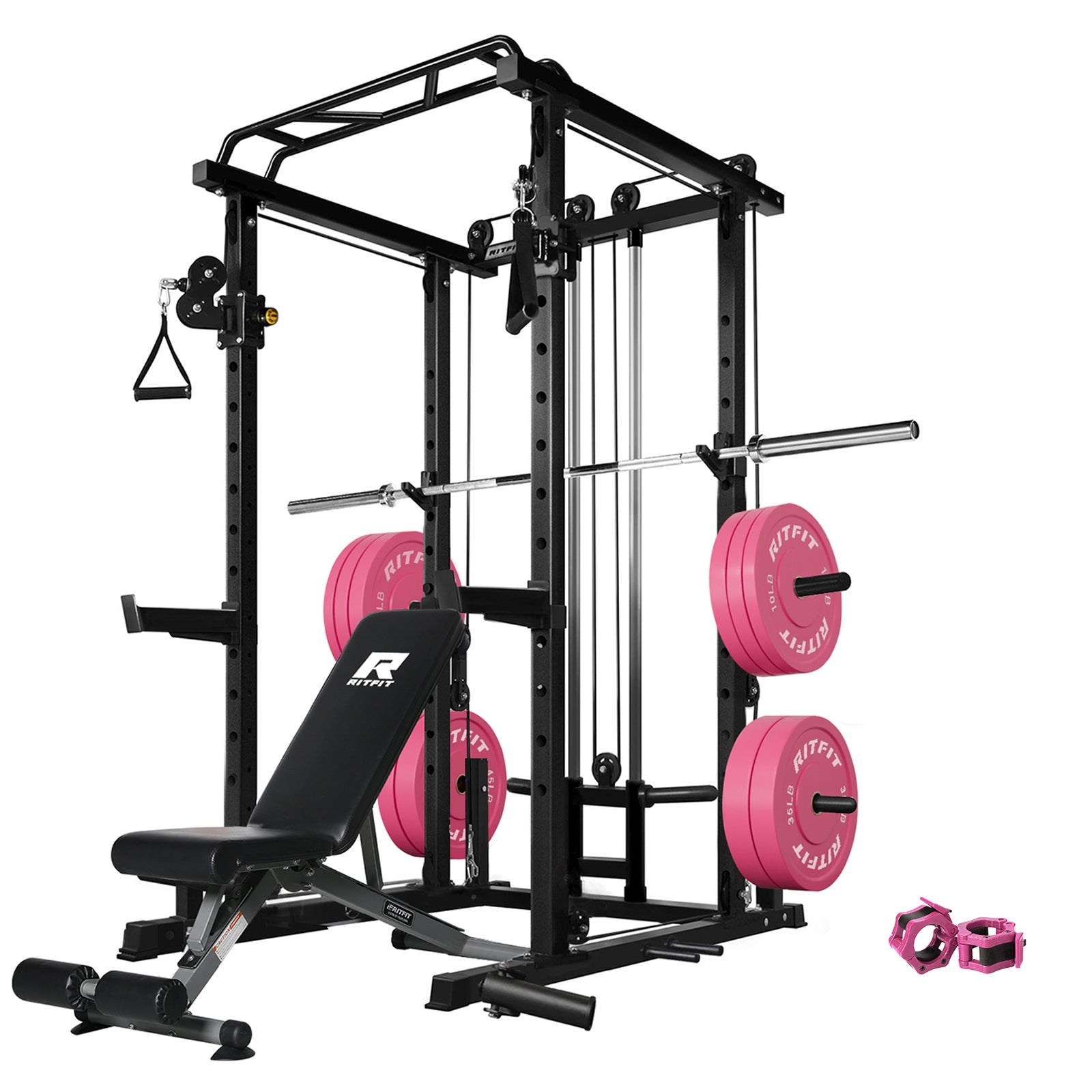 RitFit P6 All-In-One Pink Home Gym Package