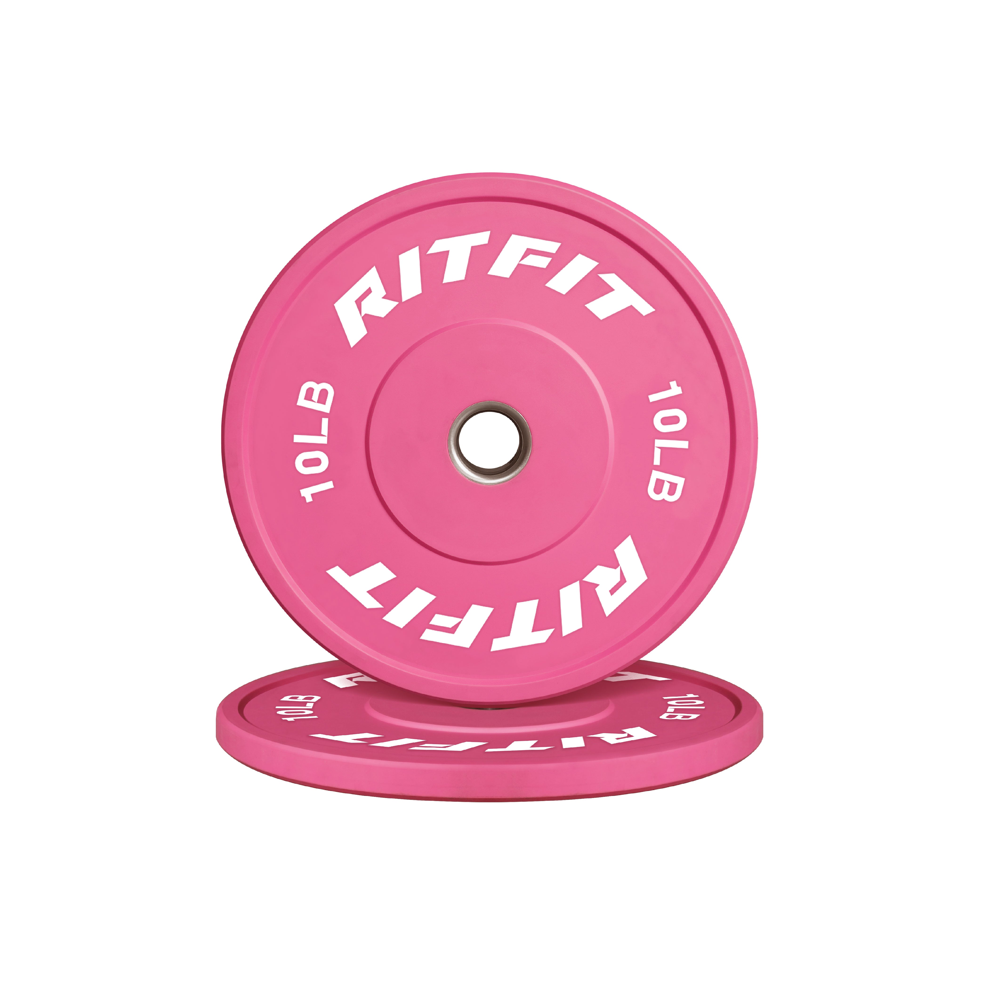 RitFit Pink Weight Plates Olympic Bumper Plates Weight Plates Fit 2" Barbells