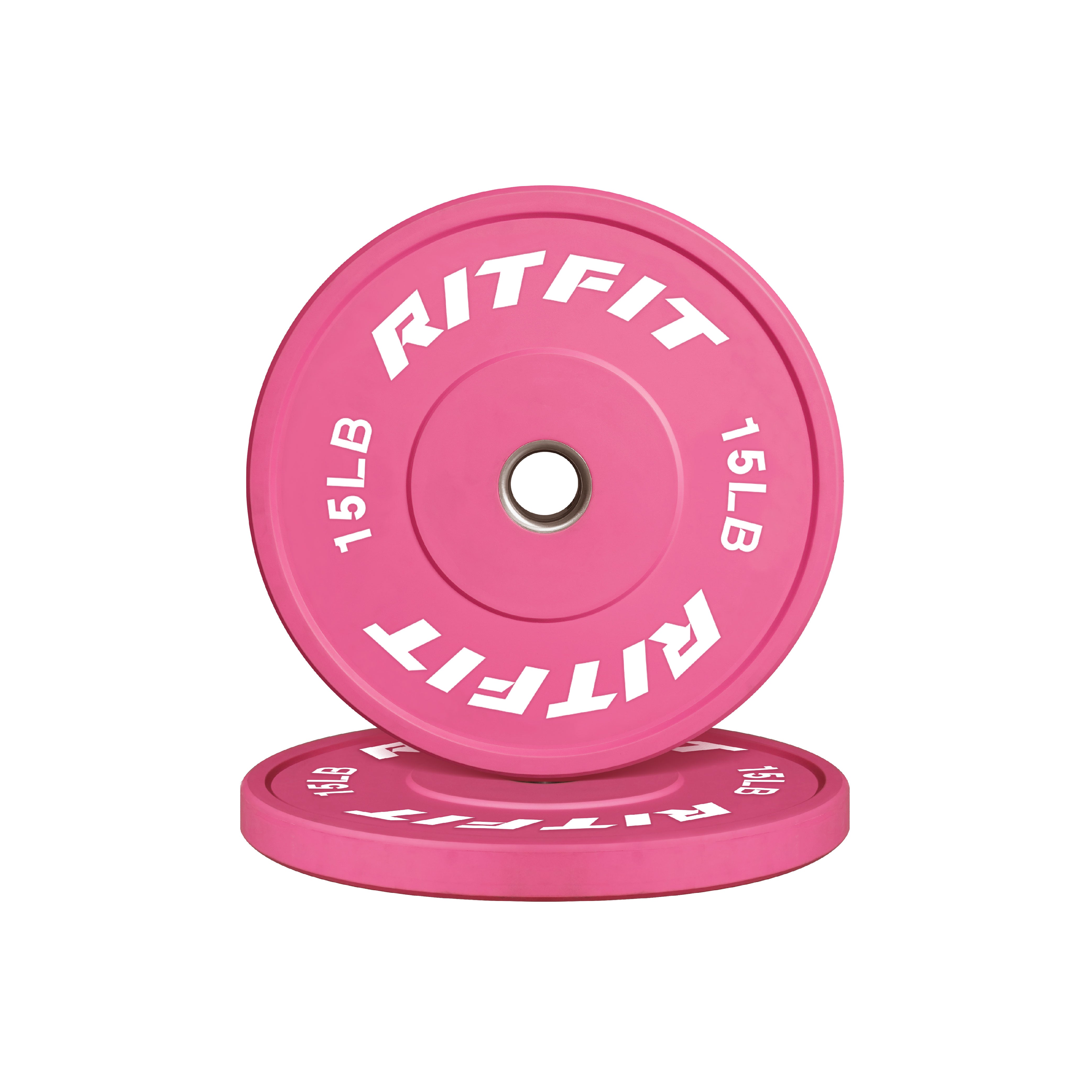 RitFit Pink Weight Plates Olympic Bumper Plates Weight Plates Fit 2" Barbells