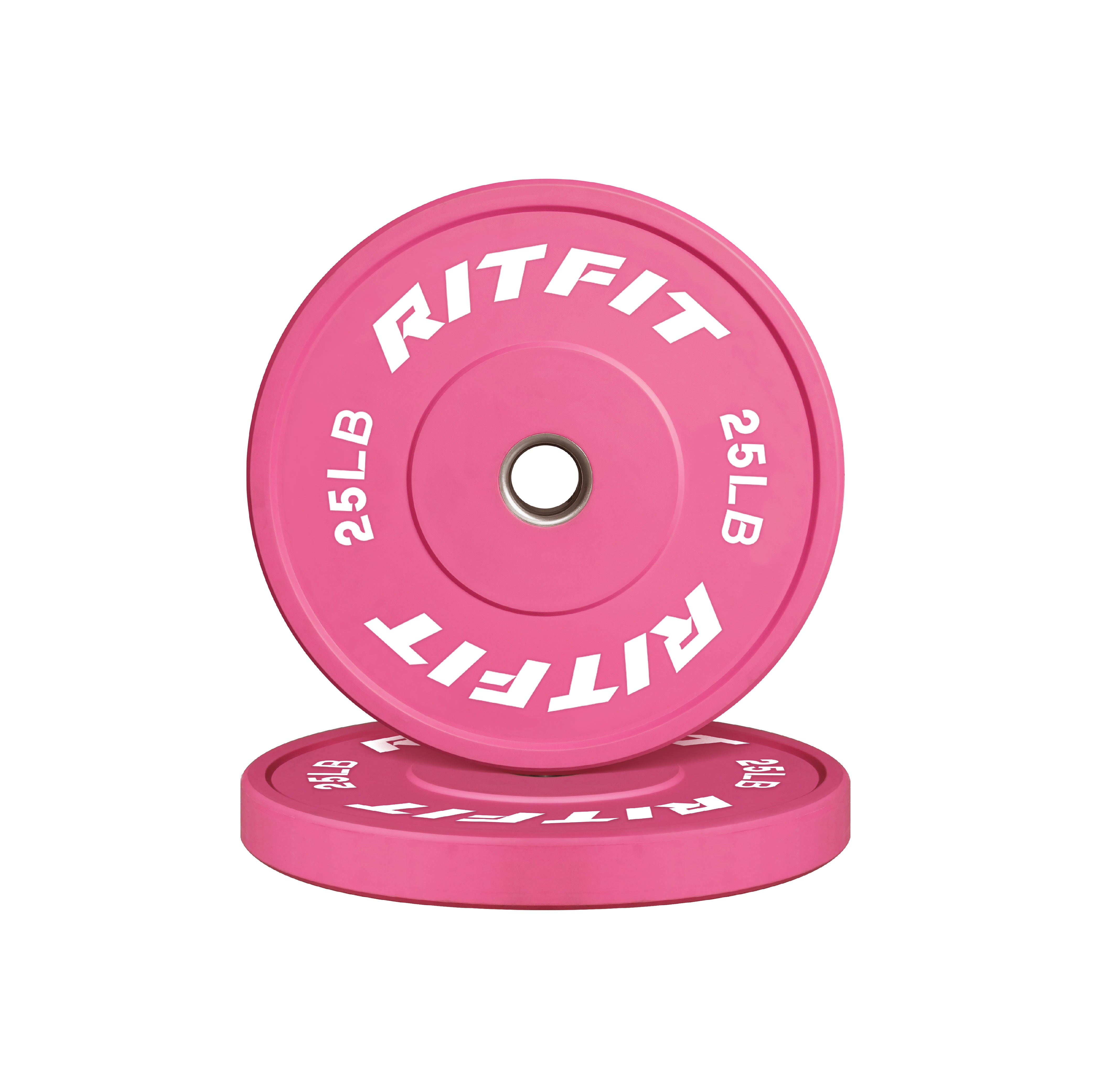 RitFit Pink Weight Plates Olympic Bumper Plates Weight Plates Fit 2" Barbells