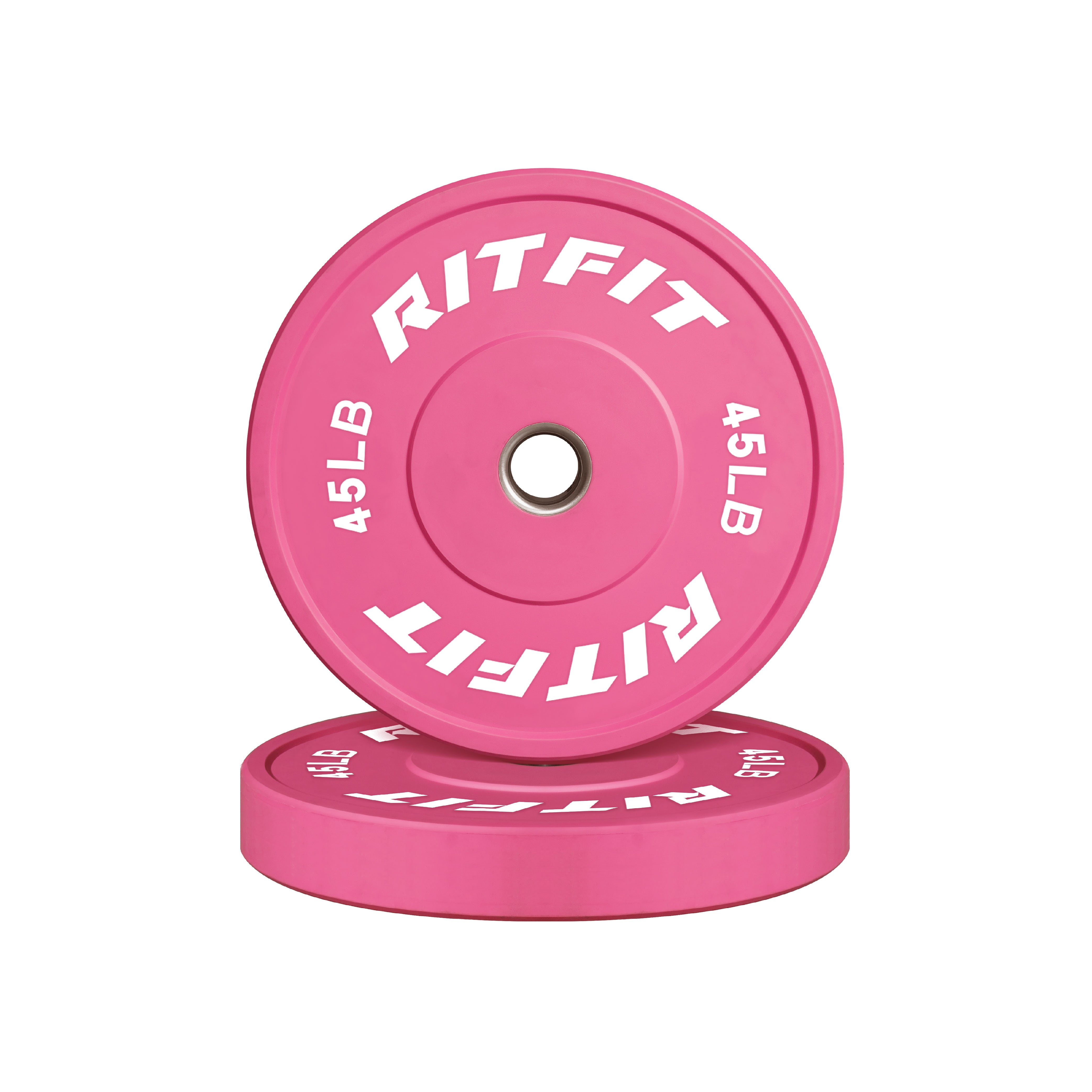 RitFit Pink Weight Plates Olympic Bumper Plates Weight Plates Fit 2" Barbells