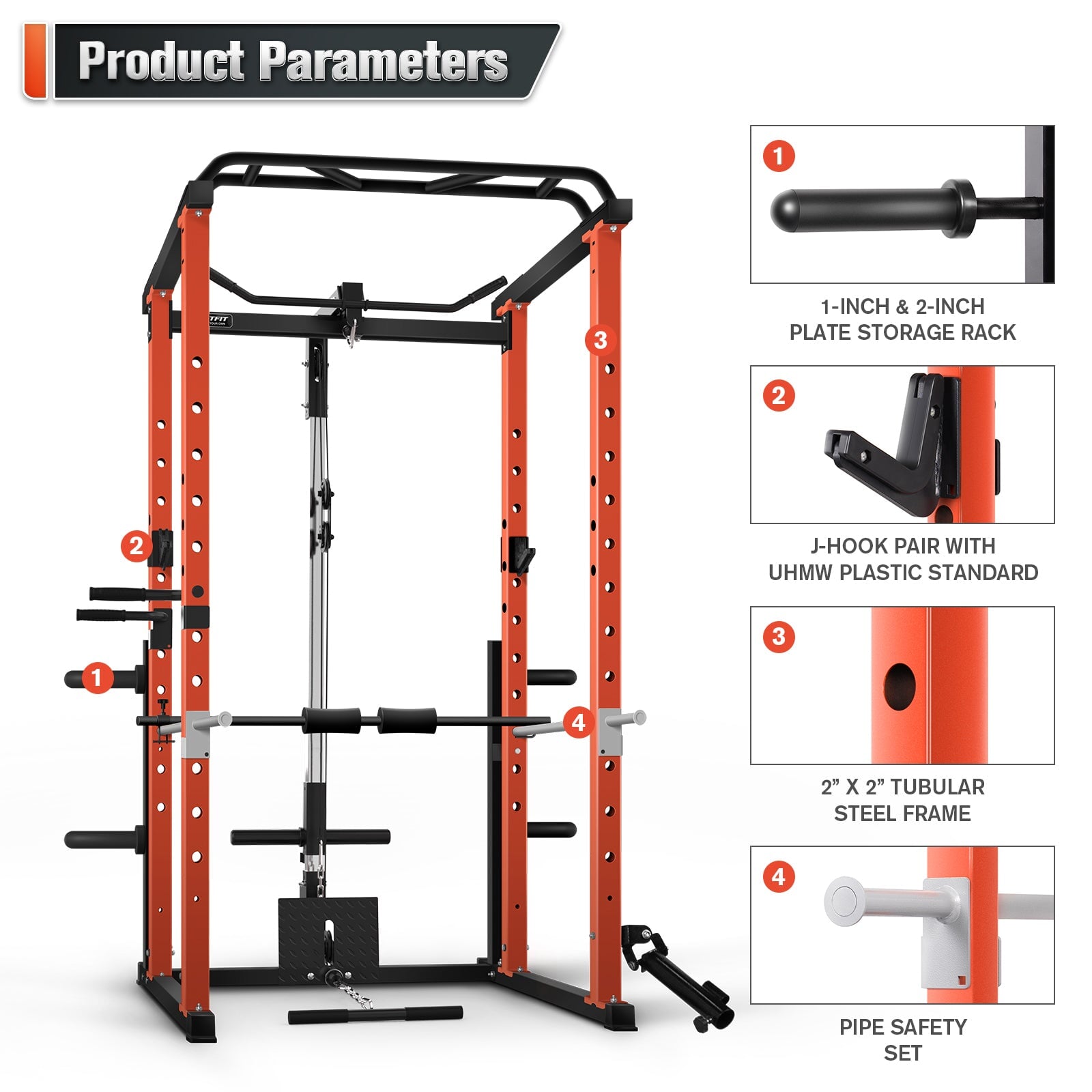 RitFit PPC02 Power Cage for intense strength training