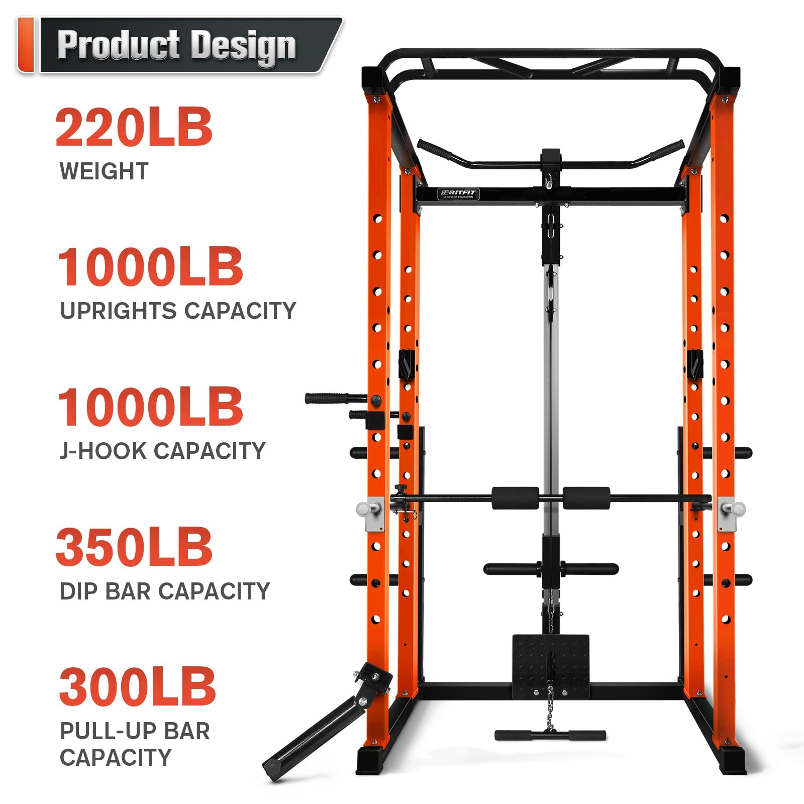 RitFit PPC02 Power Cage with high weight capacity