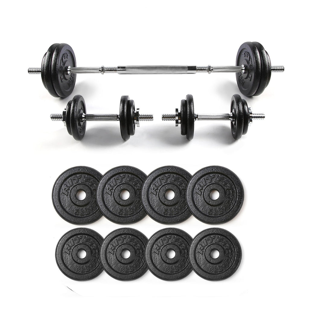 Cast Iron Adjustable Dumbbells 40-100 LBS Set with Connector