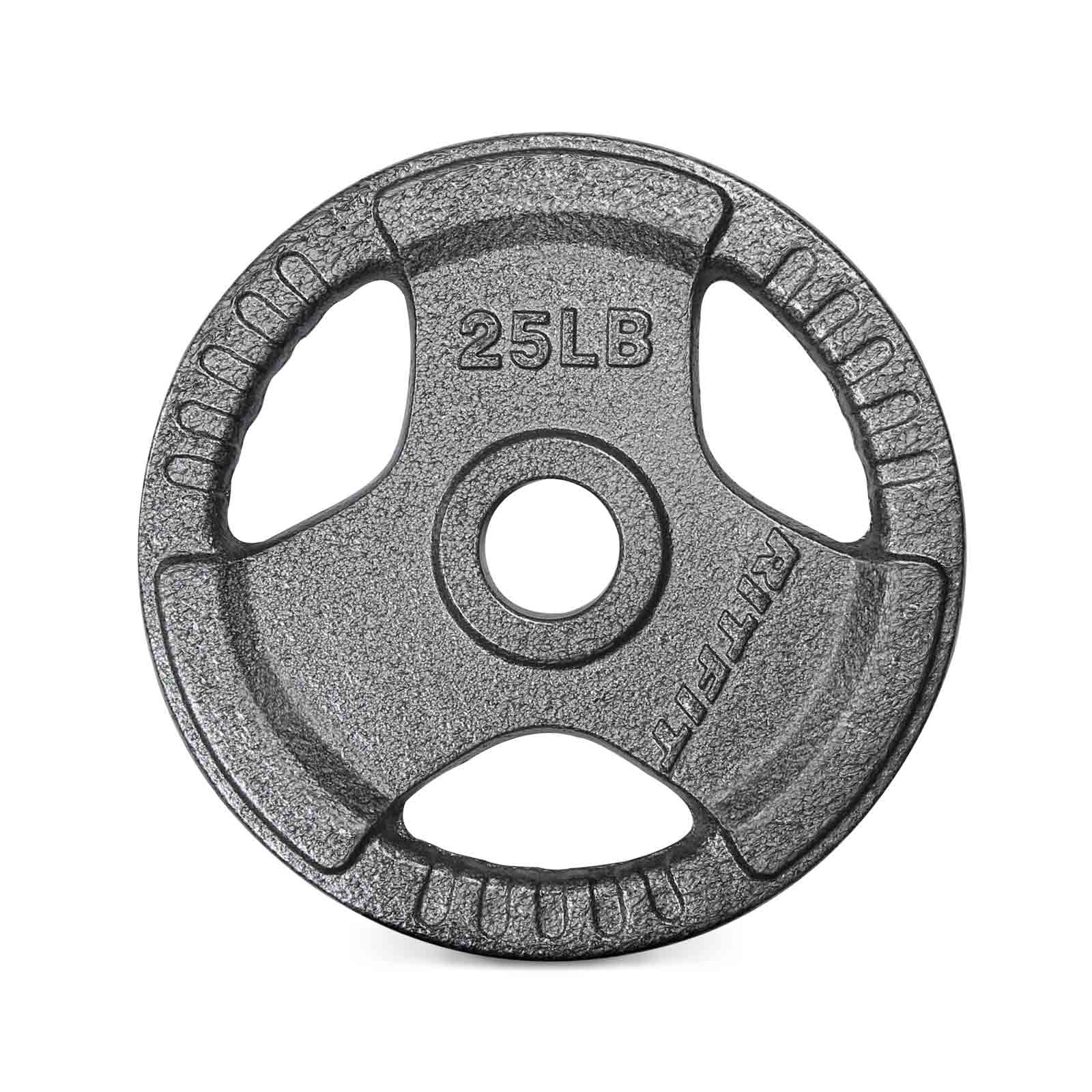 RitFit 25LB Cast Iron Weight Plates Set 2-Inch Olympic Grip Plates for Sale 