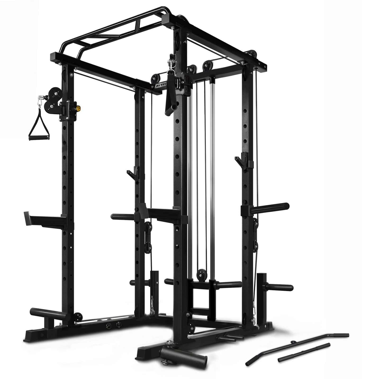 SERTT Home Gym Pulley System, Tricep Workout Pulley System for LAT  Pulldown, Biceps Curl, Triceps, Shoulders, Back, Forearm Workout, Weight  Cable Pulley System for Squat Rack, Garage, Exercise Machine Attachments 