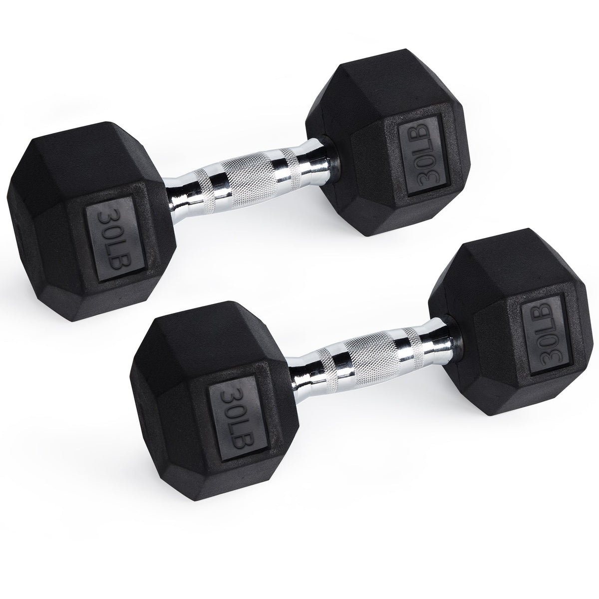 RitFit Rubber Hex Dumbbells Weight RitFit 30 lbs (pair) 